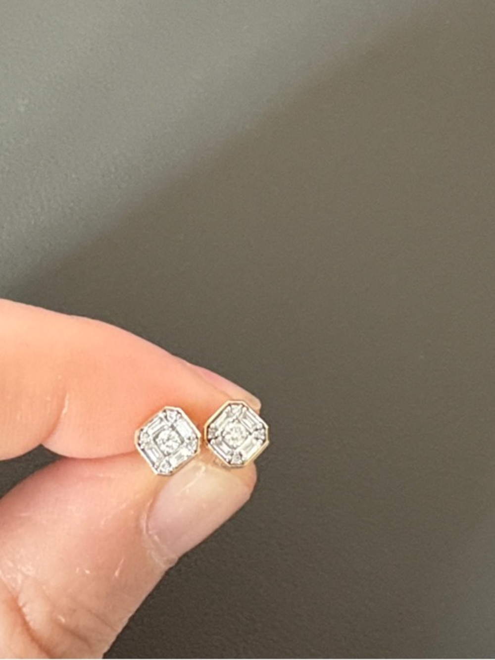 Mejuri - Mosaic Cushion Diamond Studs